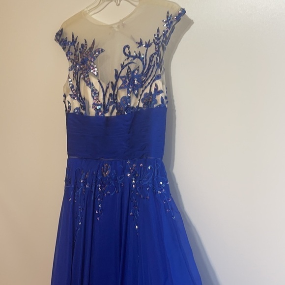 Prom,Wedding Guest ,Dress ,Royal Blue,Lace Overlay,Size 4 - Picture 6 of 9